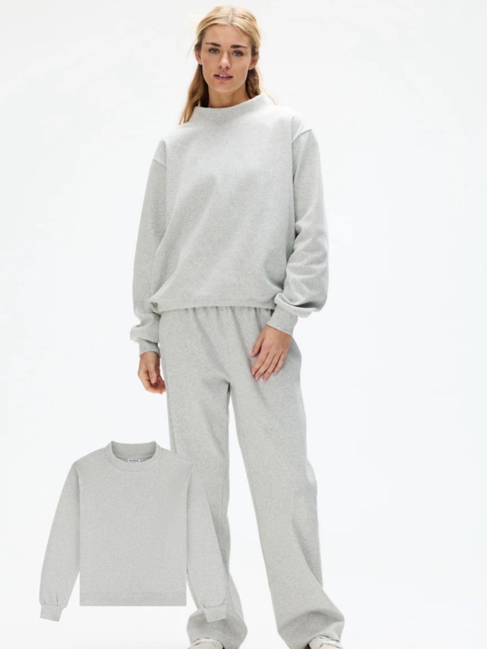 Parke Ribbed mockneck pullover - grey L/XL